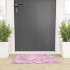 Pink Zebra Animal Print  Welcome Mat Gallery Image 3