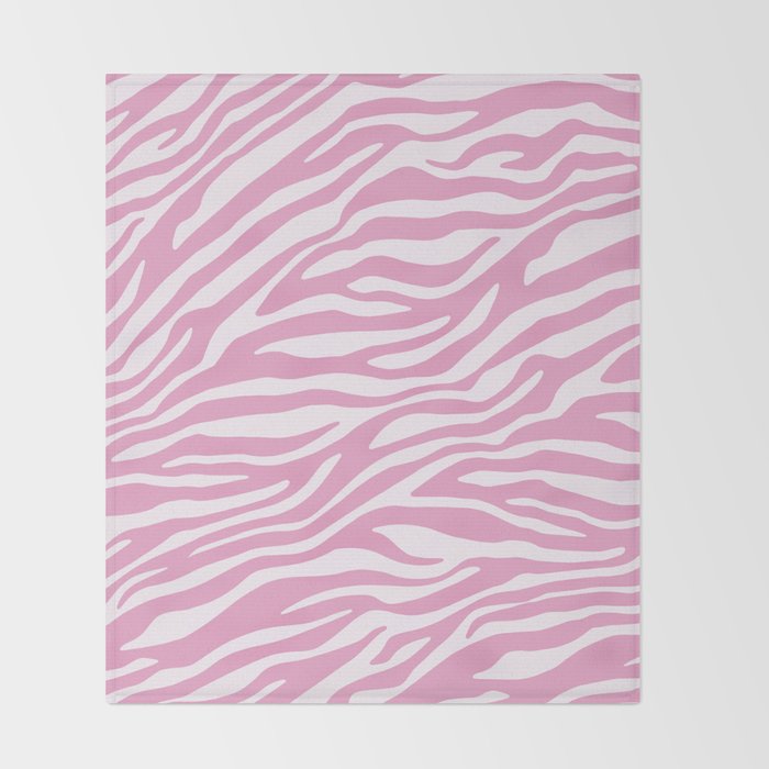 Pink Zebra Animal Print  Throw Blanket Gallery Image 2