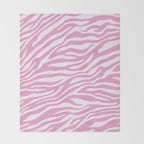 Pink Zebra Animal Print  Throw Blanket Gallery Image 2