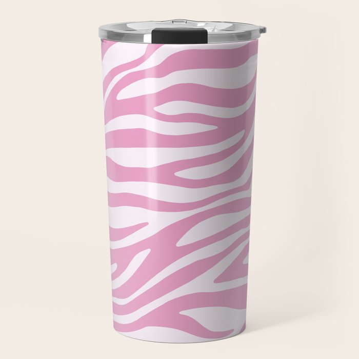 Pink Zebra Animal Print  Travel Mug Gallery Image 1