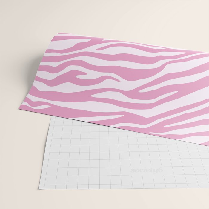 Pink Zebra Animal Print  Wrapping Paper Gallery Image 2