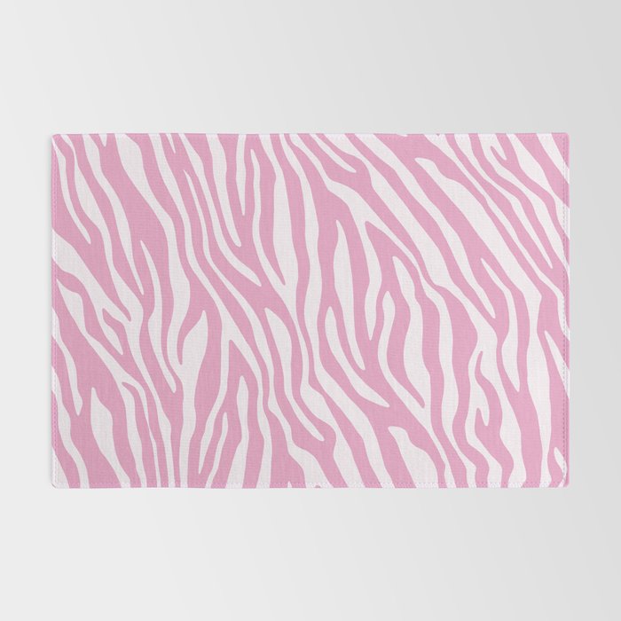Pink Zebra Animal Print  Rug Gallery Image 2