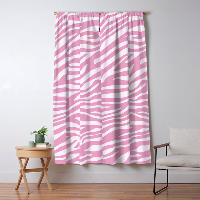 Pink Zebra Animal Print  Window Curtain Gallery Image 5