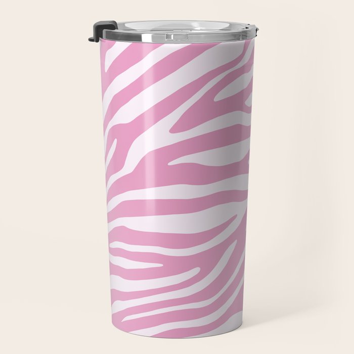 Pink Zebra Animal Print  Travel Mug Gallery Image 3