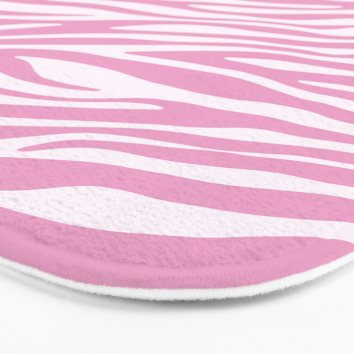 Pink Zebra Animal Print  Bath Mat Gallery Image 3