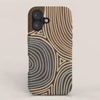 Tribal Pattern in Brown & Gray iPhone Case Gallery Image 1