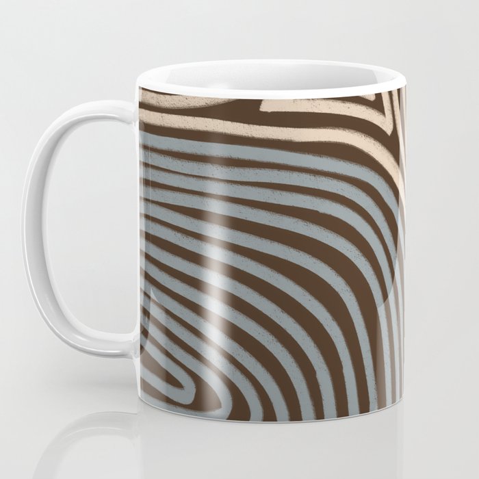 Tribal Pattern in Brown & Gray Coffee Mug Gallery Image 3