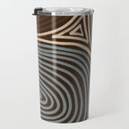 Tribal Pattern in Brown & Gray Travel Mug Gallery Image 3