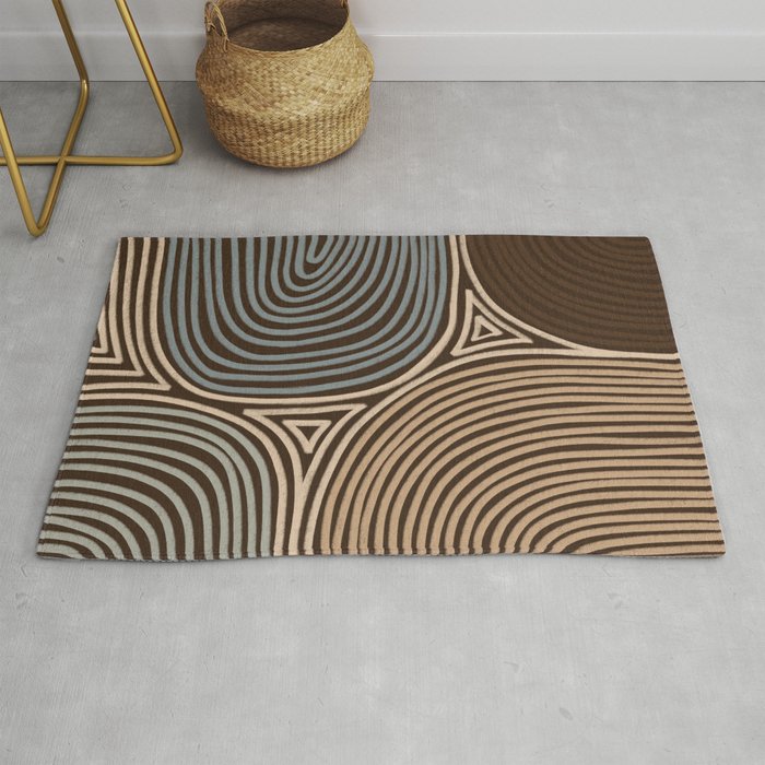 Tribal Pattern in Brown & Gray Rug Gallery Image 1