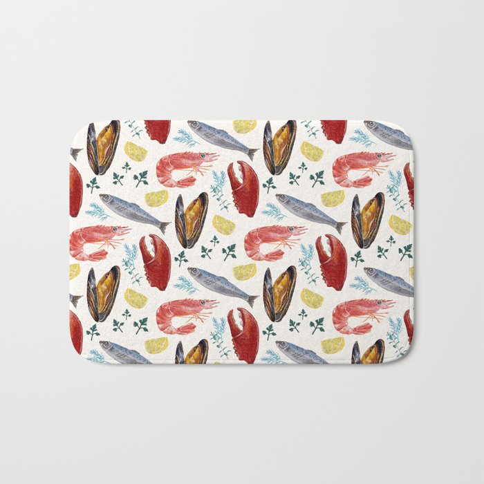 Sicily Seafood Bath Mat Gallery Image 1