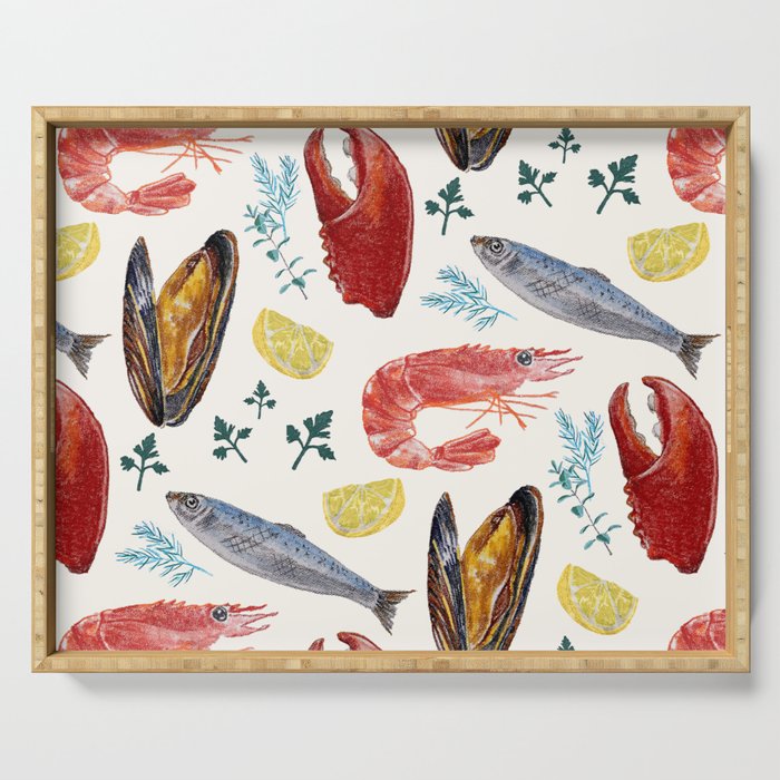 Sicily Seafood Serving Tray Gallery Image 1
