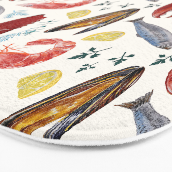 Sicily Seafood Bath Mat Gallery Image 3