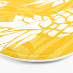 Bright Yellow, Summer, Pineapple Art Bath Mat Gallery Image 3