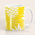Bright Yellow, Summer, Pineapple Art Coffee Mug Gallery Image 1