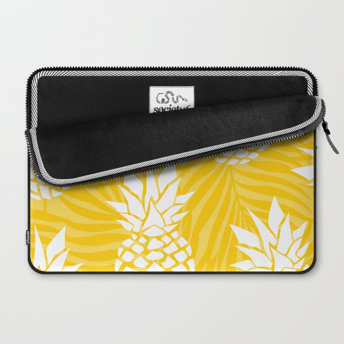 Bright Yellow, Summer, Pineapple Art Laptop Sleeve Gallery Image 2