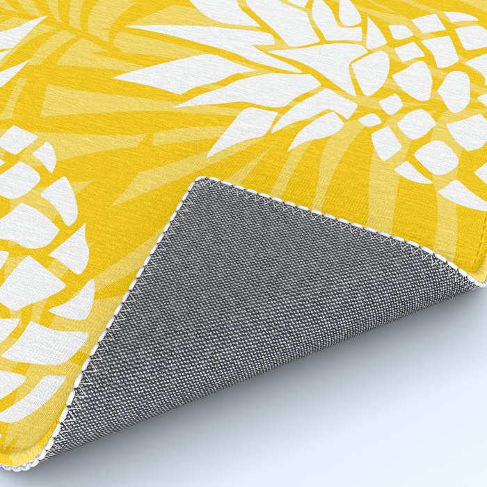 Bright Yellow, Summer, Pineapple Art Rug Gallery Image 4