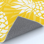 Bright Yellow, Summer, Pineapple Art Rug Gallery Image 4