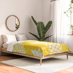 Bright Yellow, Summer, Pineapple Art Comforter Gallery Image 2
