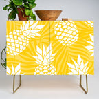 Bright Yellow, Summer, Pineapple Art Credenza Gallery Image 1