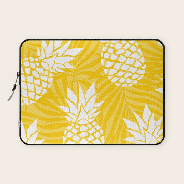 Bright Yellow, Summer, Pineapple Art Laptop Sleeve Gallery Image 1