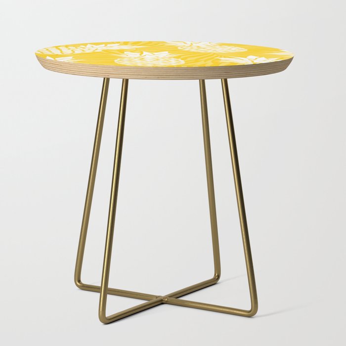 Bright Yellow, Summer, Pineapple Art Side Table Gallery Image 1