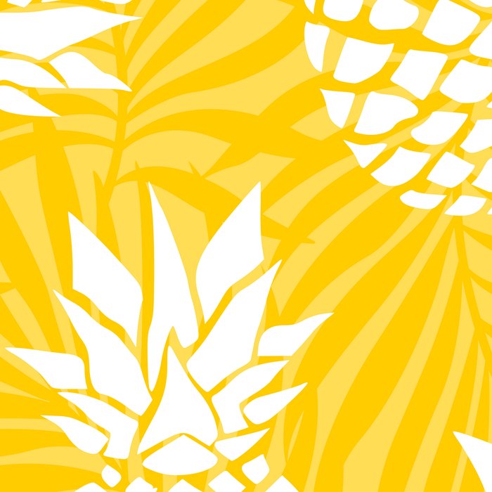 Bright Yellow, Summer, Pineapple Art Coffee Mug Gallery Image 2