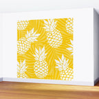 Bright Yellow, Summer, Pineapple Art Wall Mural Gallery Image 2