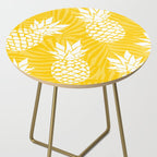 Bright Yellow, Summer, Pineapple Art Side Table Gallery Image 2