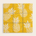 Bright Yellow, Summer, Pineapple Art Wood Wall Art Gallery Image 1