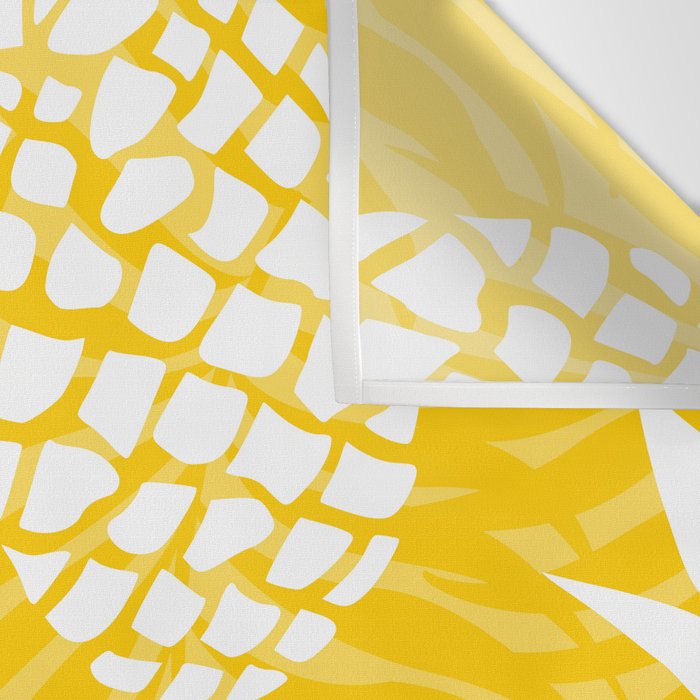 Bright Yellow, Summer, Pineapple Art Wall Tapestry Gallery Image 3