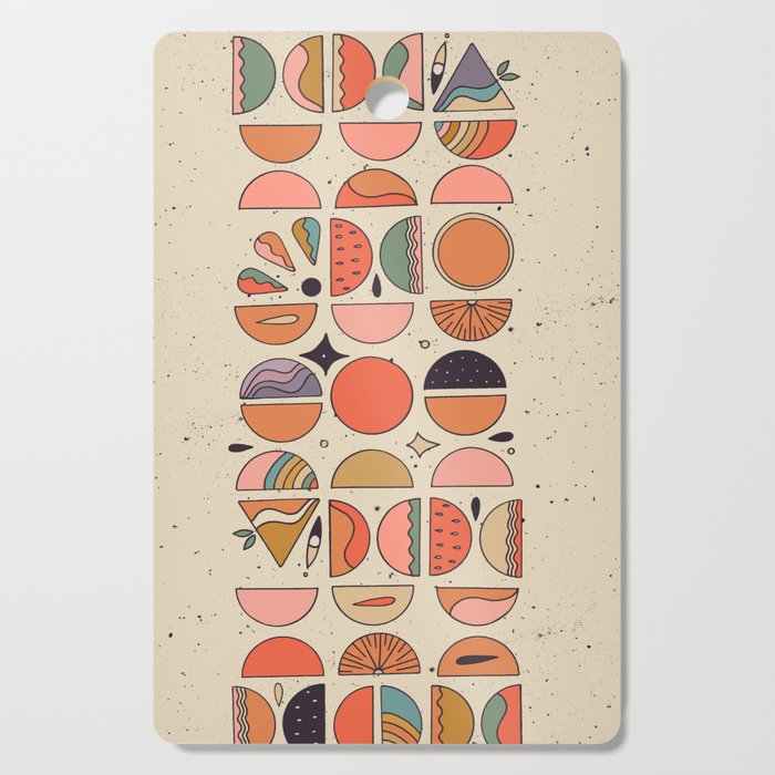 Retro Fruits Cutting Board Gallery Image 1