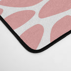 Floral Pattern, Coral Pink and Gray Desk Mat Gallery Image 4