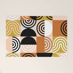 abstract checker lines modern Welcome Mat Gallery Image 1