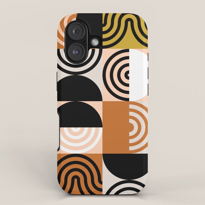 abstract checker lines modern iPhone Case Gallery Image 1
