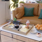 abstract checker lines modern Serving Tray Gallery Image 2