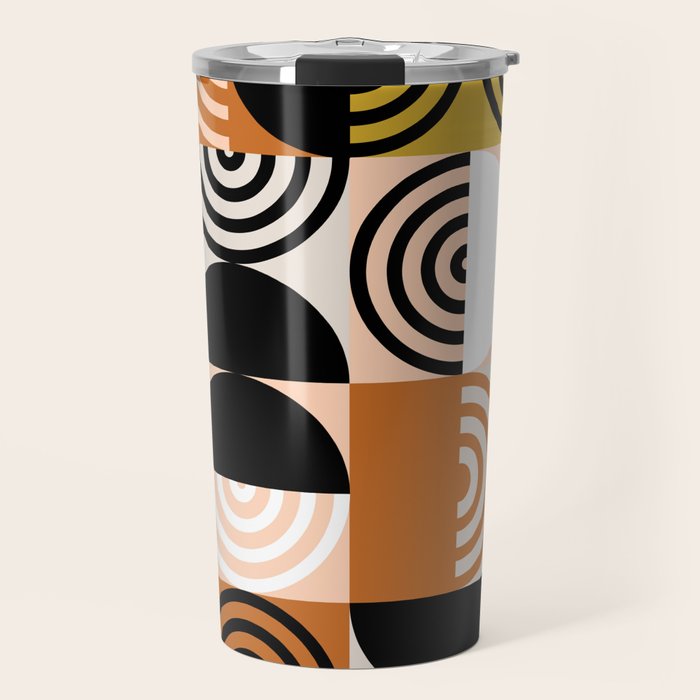 abstract checker lines modern Travel Mug Gallery Image 1