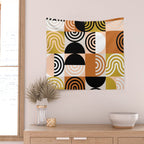 abstract checker lines modern Wall Tapestry Gallery Image 2