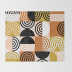 abstract checker lines modern Throw Blanket Gallery Image 2