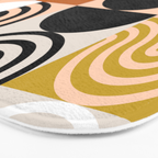 abstract checker lines modern Bath Mat Gallery Image 3