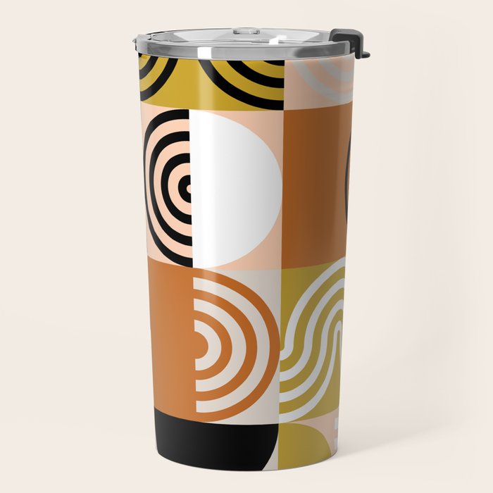 abstract checker lines modern Travel Mug Gallery Image 2