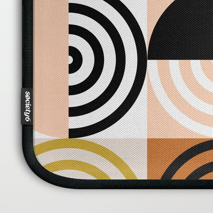 abstract checker lines modern Laptop Sleeve Gallery Image 3