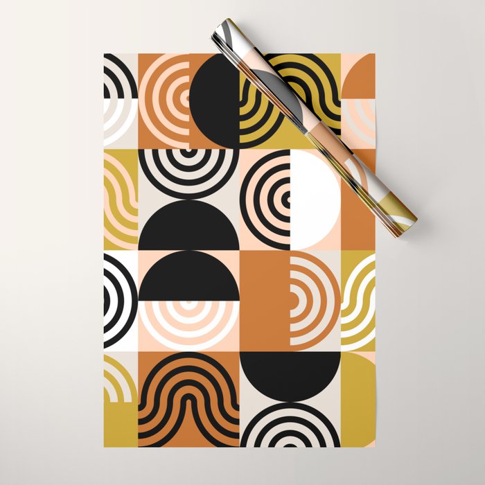 abstract checker lines modern Wrapping Paper Gallery Image 1