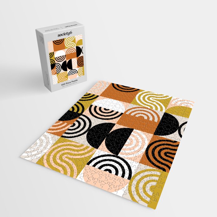 abstract checker lines modern Jigsaw Puzzle Gallery Image 2