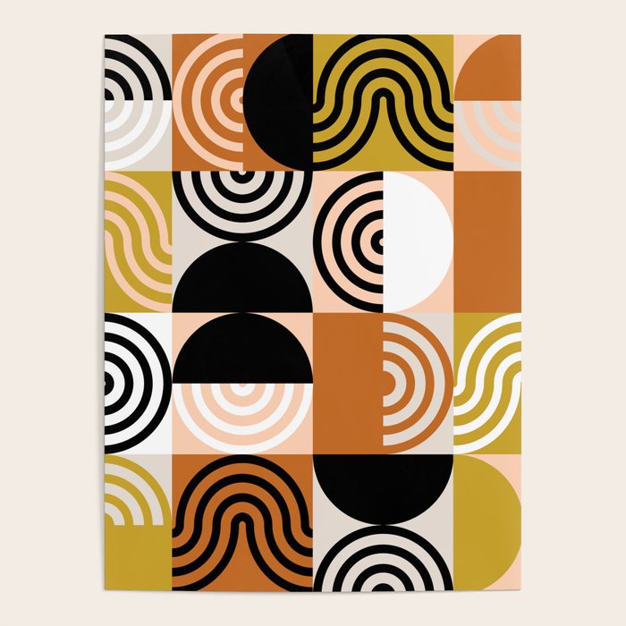abstract checker lines modern Poster Gallery Image 4