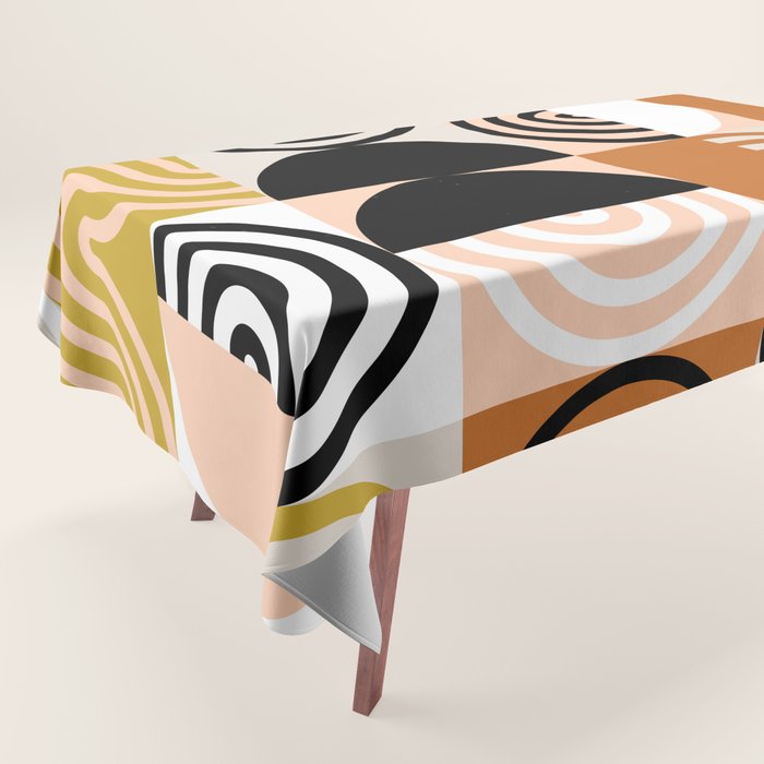 abstract checker lines modern Tablecloth Gallery Image 1