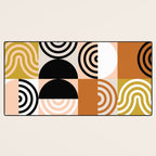 abstract checker lines modern Desk Mat Gallery Image 3