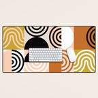 abstract checker lines modern Desk Mat Gallery Image 1