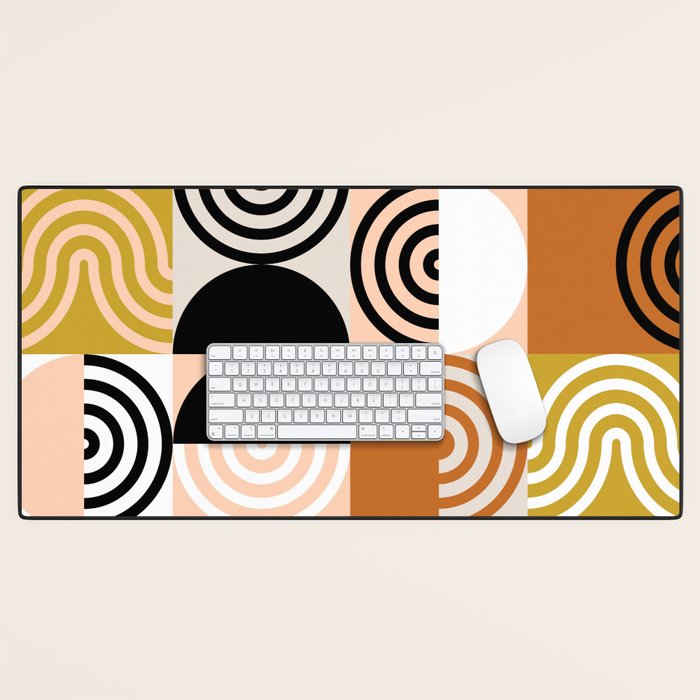 abstract checker lines modern Desk Mat Gallery Image 1