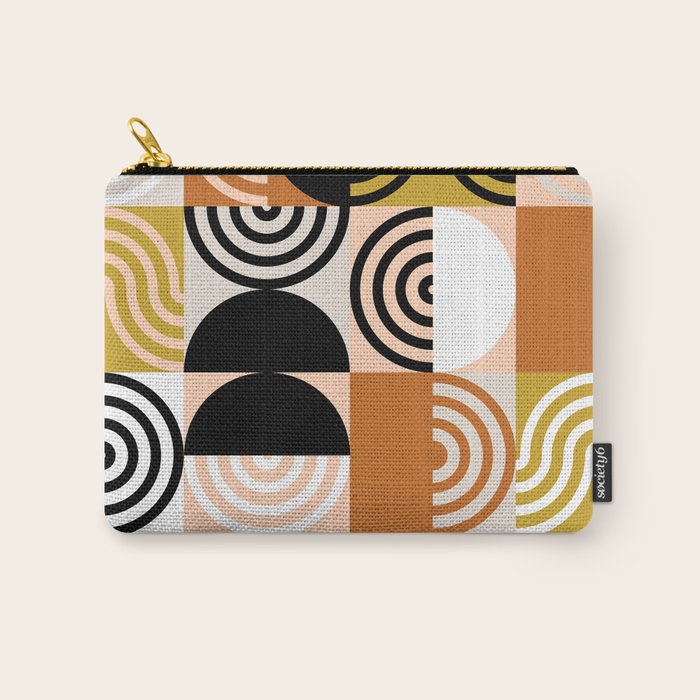 abstract checker lines modern Carry All Pouch Gallery Image 1