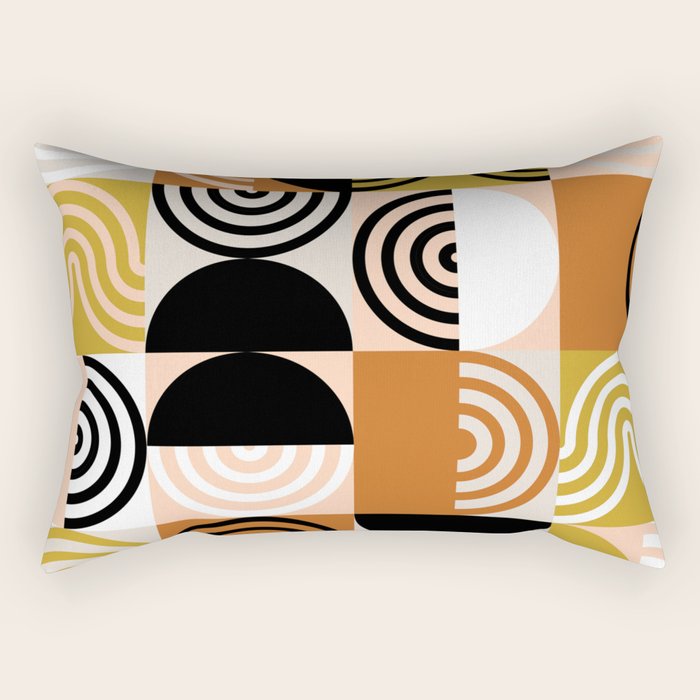 abstract checker lines modern Rectangular Pillow Gallery Image 1